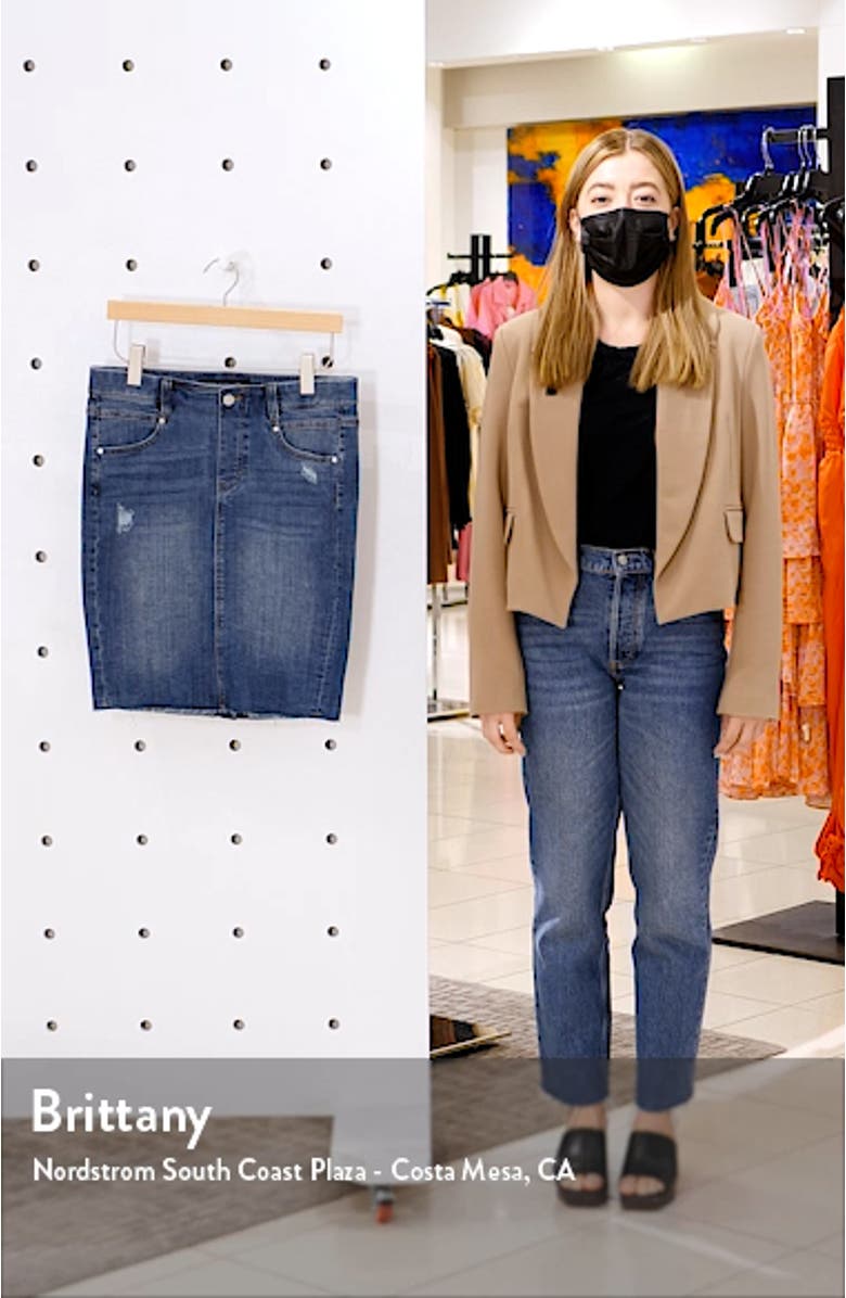 Liverpool Gia Pull-On Denim Pencil Skirt, sales video thumbnail