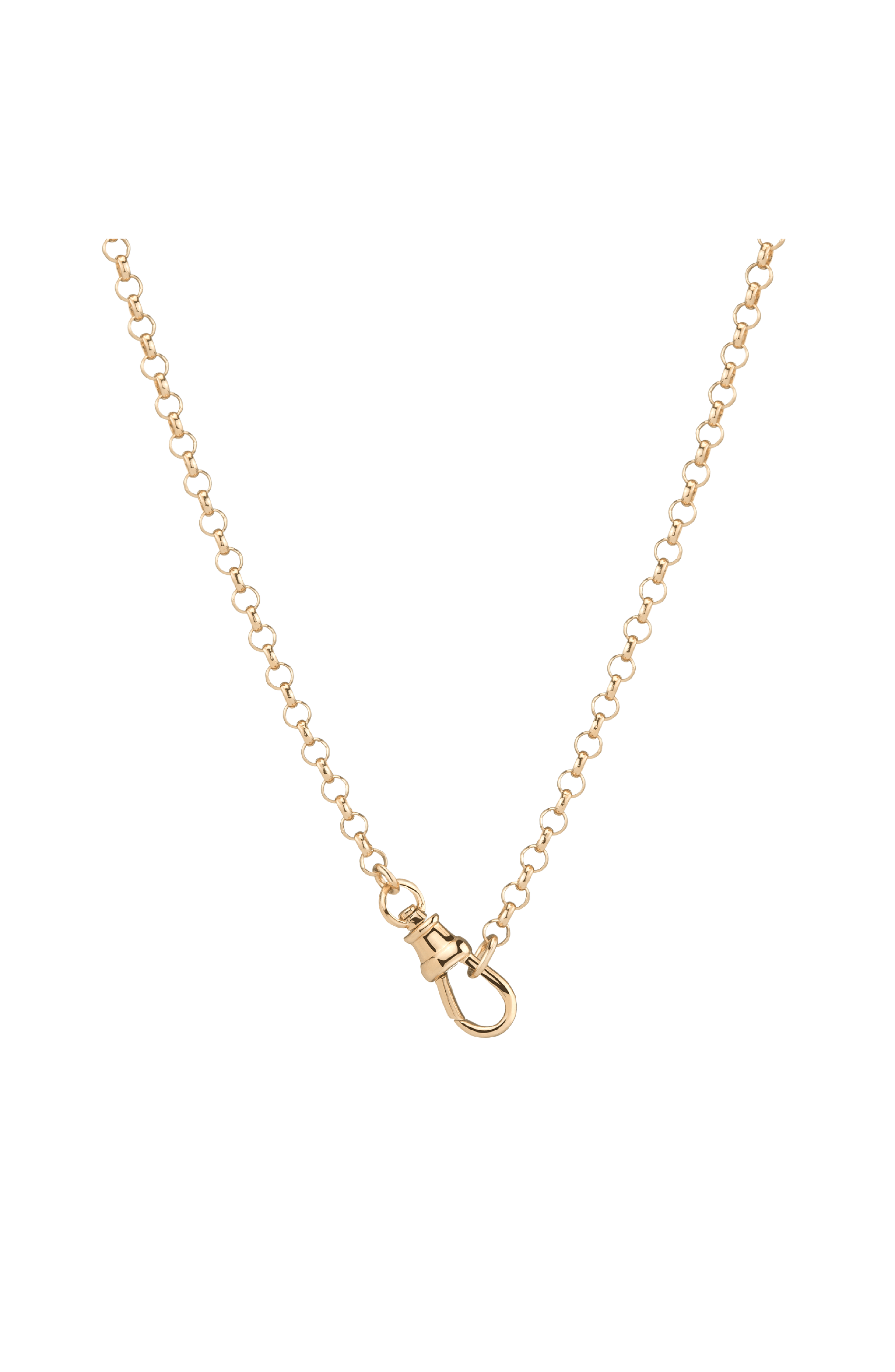 Aurate New York Gold Rolo Chain Necklace In White
