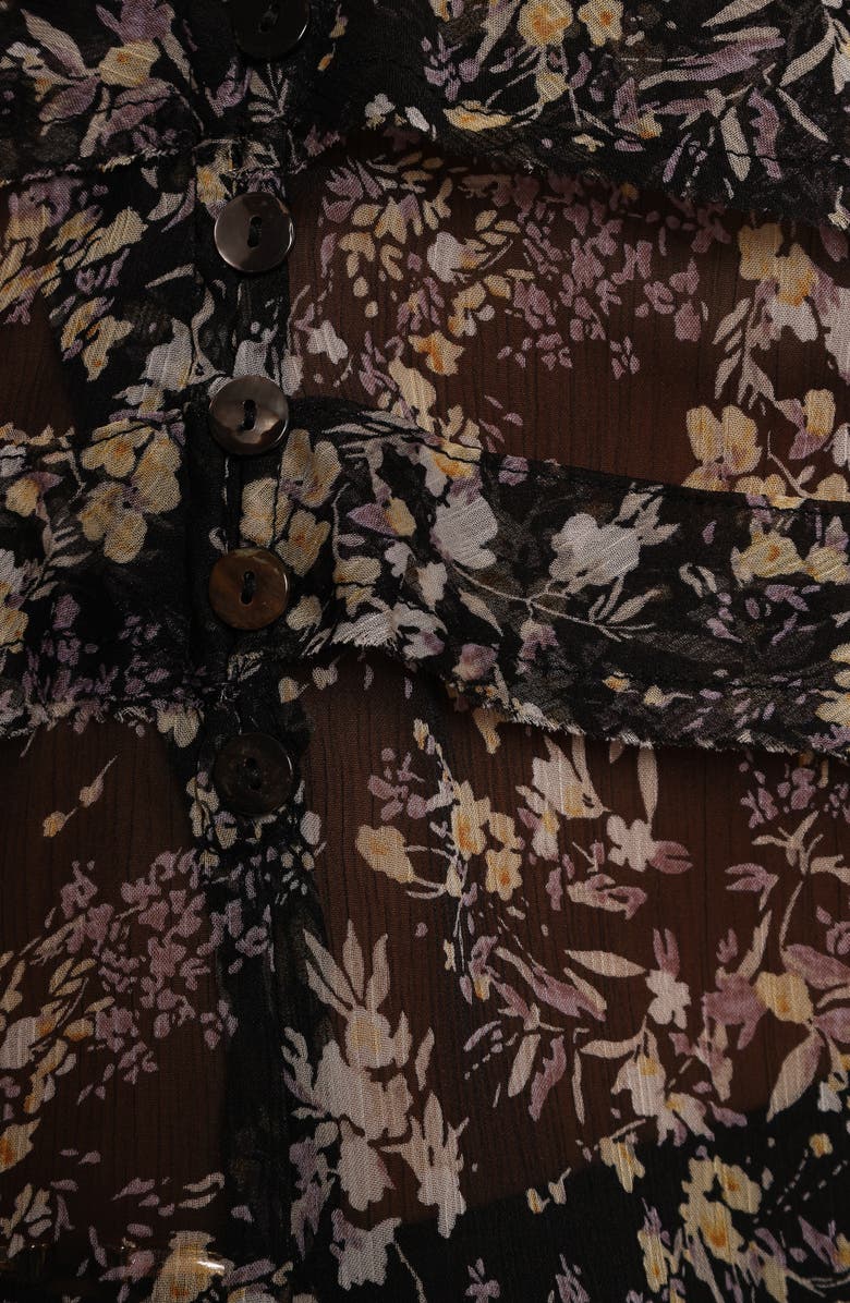 Petal & Pup Hana Floral Print Ruffle Top, Alternate, color, 