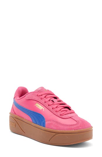 Shop Puma Club Ii Era Platform Sneaker In  Pink-vivid Blue