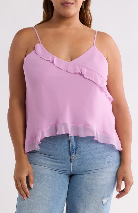 Cascading Chiffon Camisole (Plus)