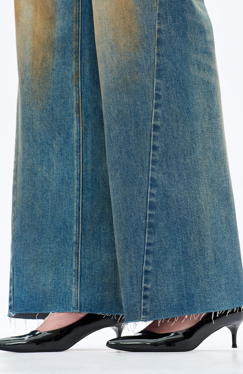 Bayeas Wide Leg Jeans, Alternate, color, Dirty Blue