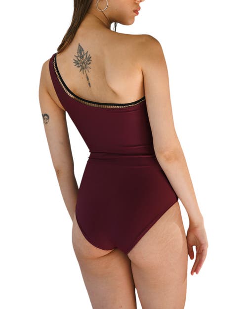 Biliblond Onepiece Side Kim Reversible In Dark Green To Wine