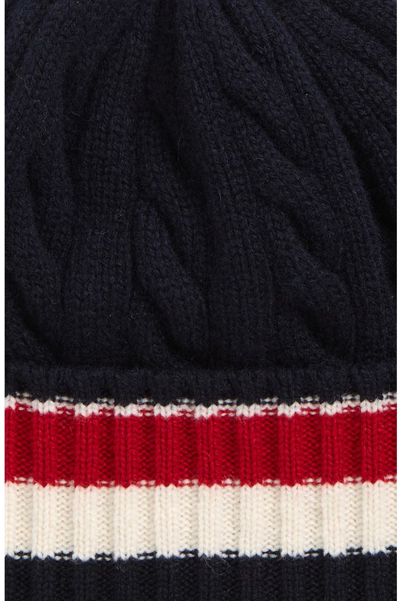 Cable & Rib Virgin Wool Beanie, Alternate, color, NAVY