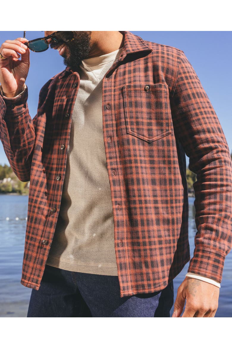 Men's Shadowbrook Long Sleeve Shirt, Alternate, color, Deep Mahogany Pattern