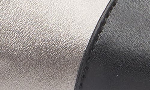 T Tahari Loft Cap Toe Mary Jane Flat In Pewter/black