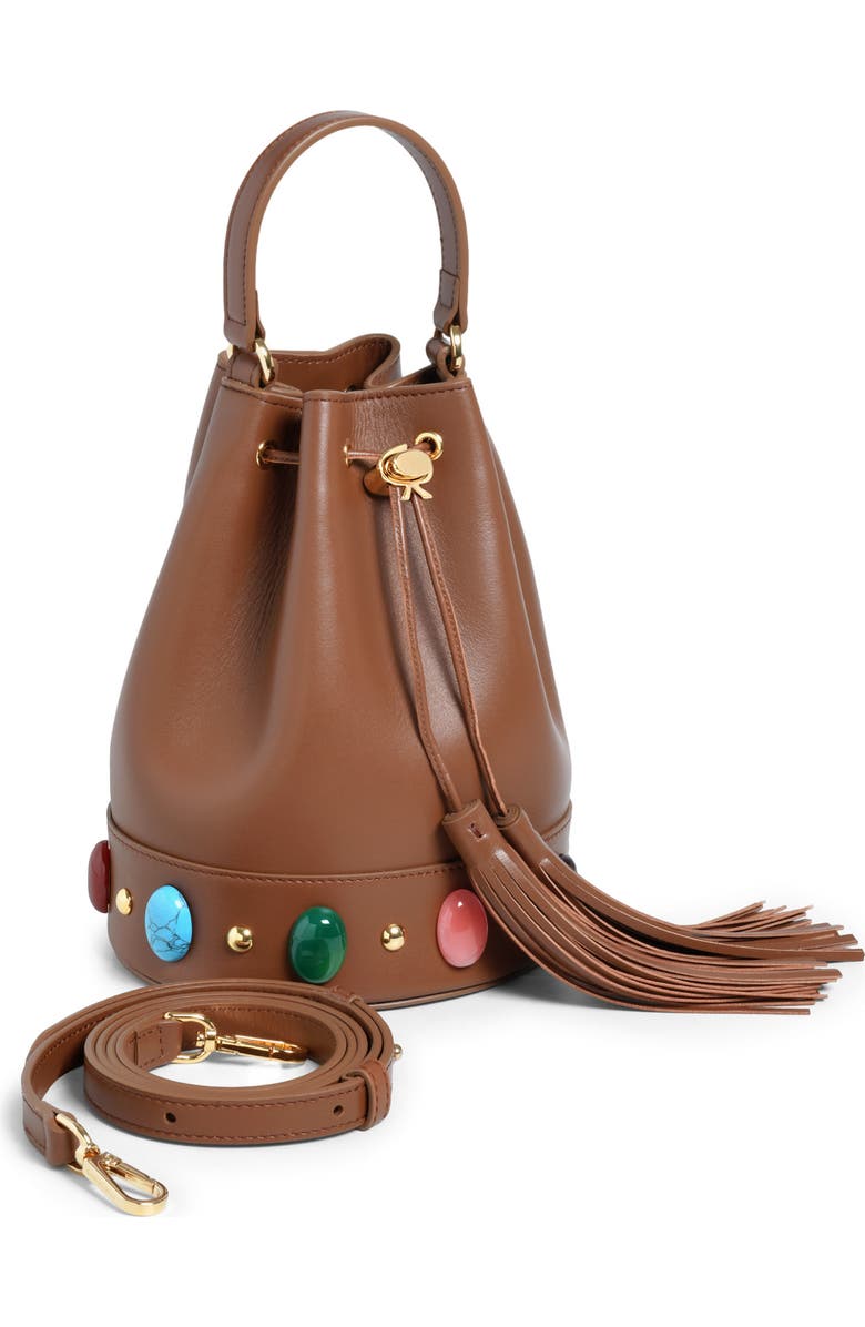 Gianvito Rossi Sienna Shanti Bag, Alternate, color, Brown Raffia And Leather