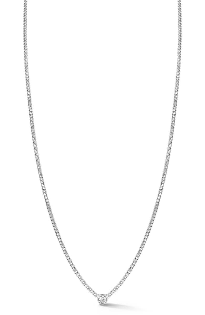 GLAZE JEWELRY Cubic Zirconia Curb Chain Necklace, Main, color, 