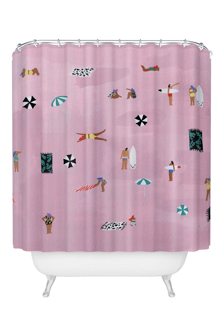 Lay Down Shower Curtain, Main, color, MULTI