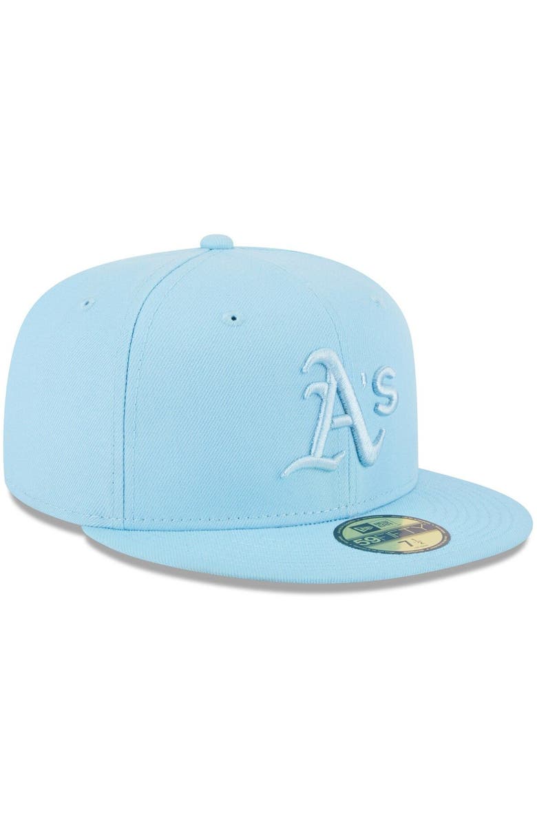 New Era Men's New Era Light Blue Oakland Athletics 2023 Spring Color Basic 59FIFTY Fitted Hat, Alternate, color,