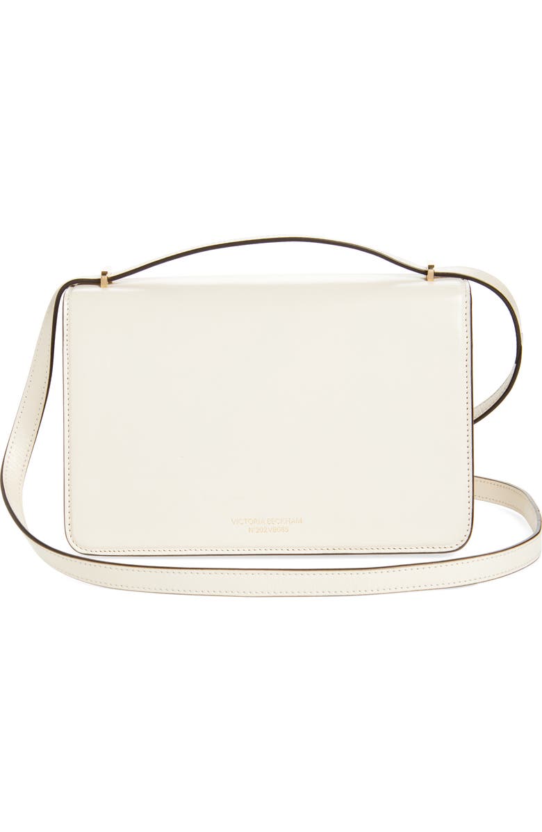 Victoria Beckham 202 Distressed Leather Shoulder Bag, Alternate, color, Ivory
