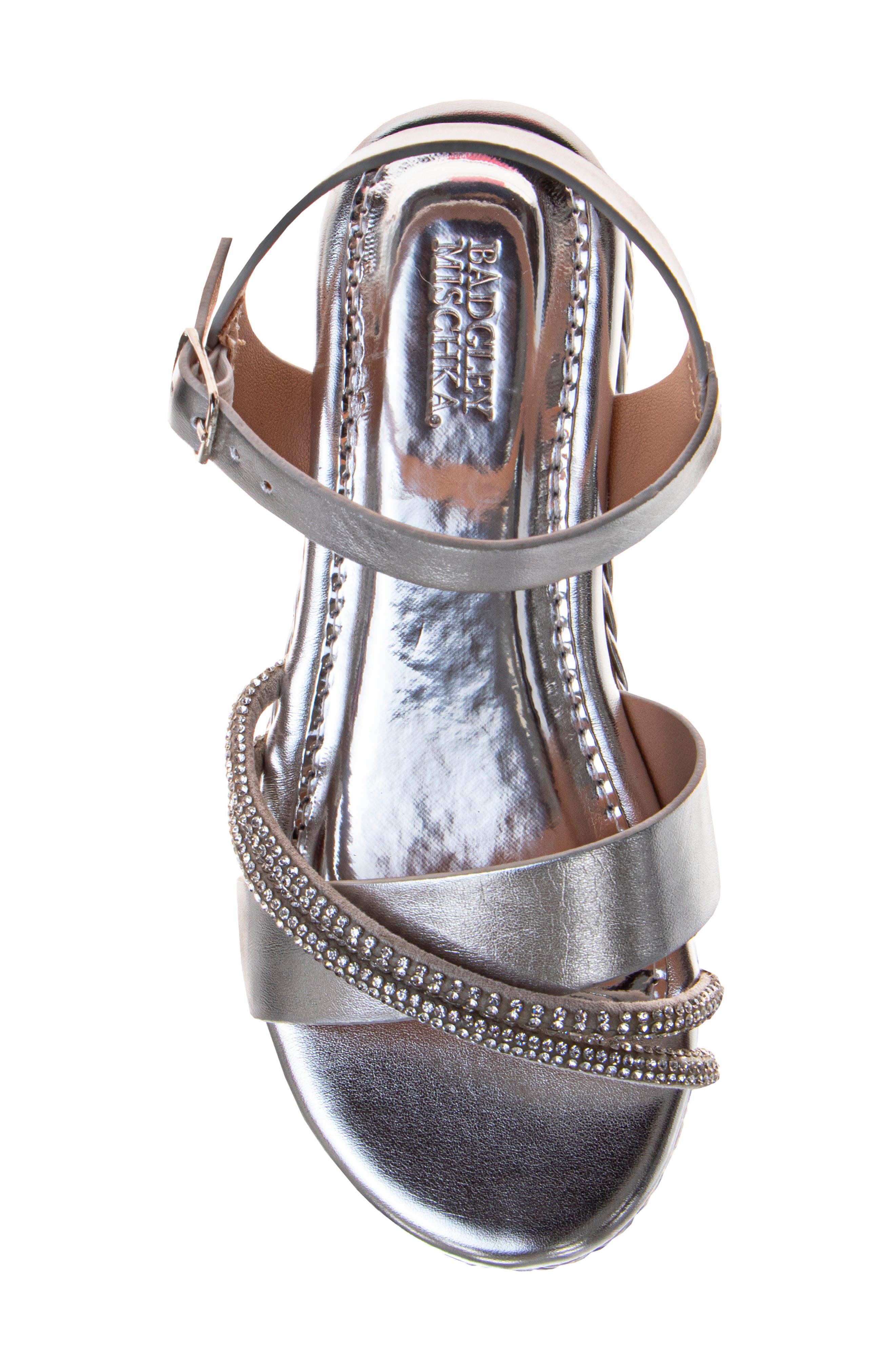 Badgley Mischka Collection Kids' Rhinestone Platform Sandal, Alternate, color, 