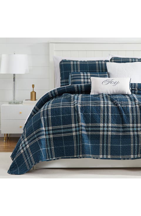 Vilano Plaid Quilt Bedding Set