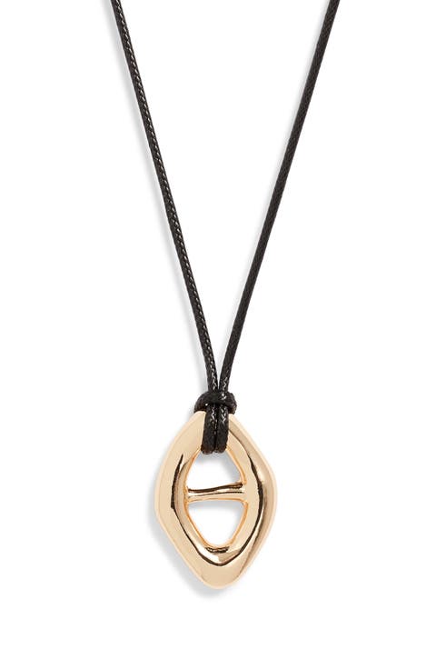 Convex Slider Cord Pendant Necklace