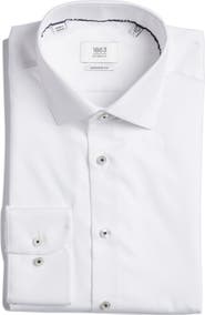 1863 by Eterna Modern Fit Solid Non-Iron Cotton Oxford Cloth Dress Shirt