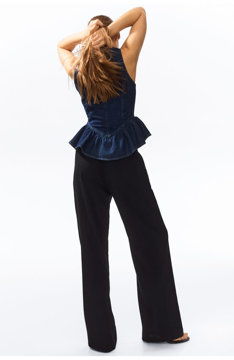 H&M Linen-blend Drawstring Trousers, Alternate, color, 