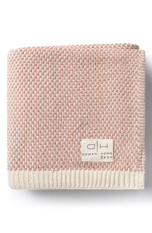 Domani Home Brunello Baby Blanket In Rose Blush