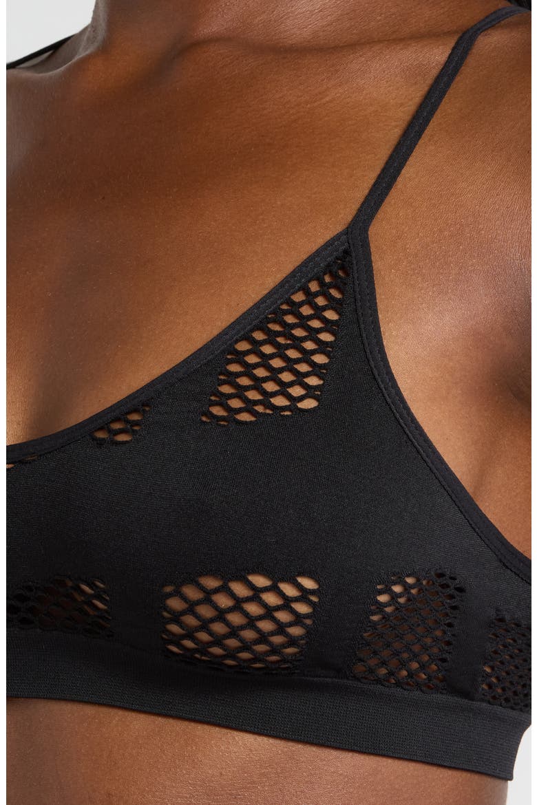 Shadow Play Bralette, Alternate, color, BLACK