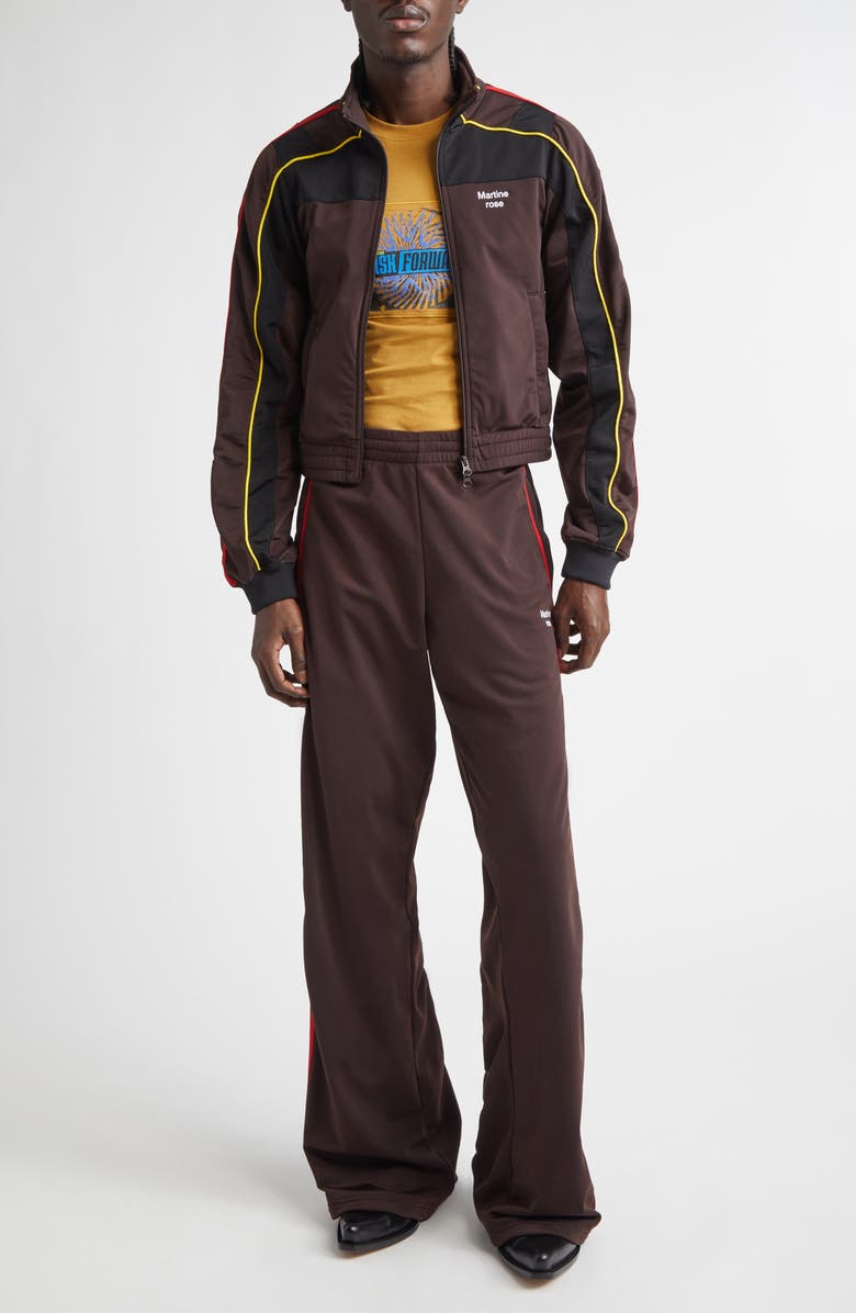 Martine Rose Shrunken Track Jacket, Alternate, color, Brown
