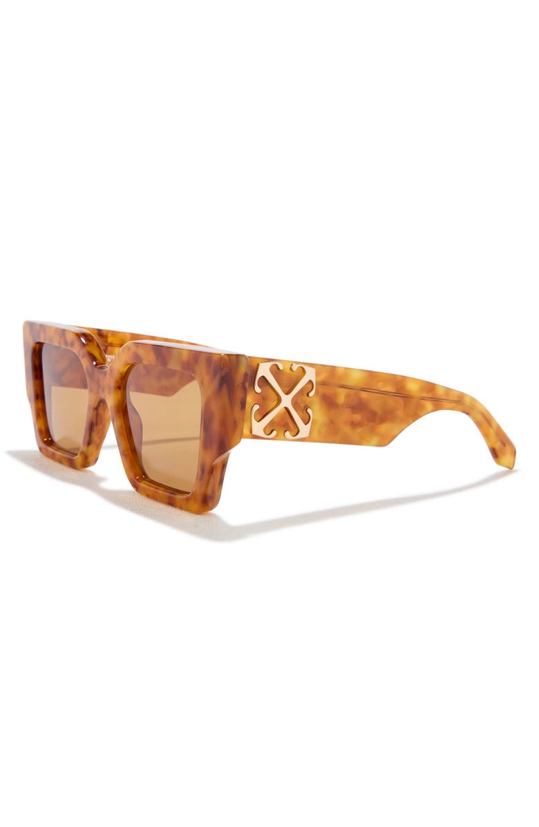 Off-White Catalina 55mm Square Sunglasses, Alternate, color, Light Havana Camel