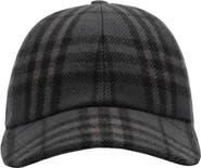 Burberry Check Wool Baseball Cap