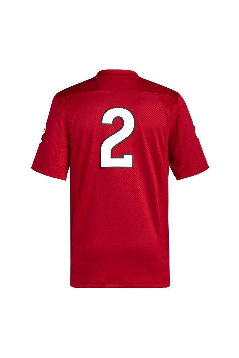 Men's adidas #2 Scarlet Rutgers Scarlet Knights Premier Football Jersey, Alternate, color, Scarlet