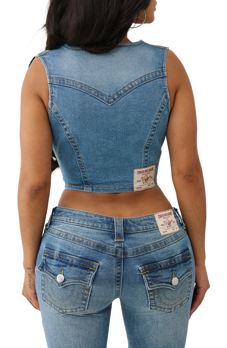 True Religion Denim Vest, Alternate, color, Melody Line