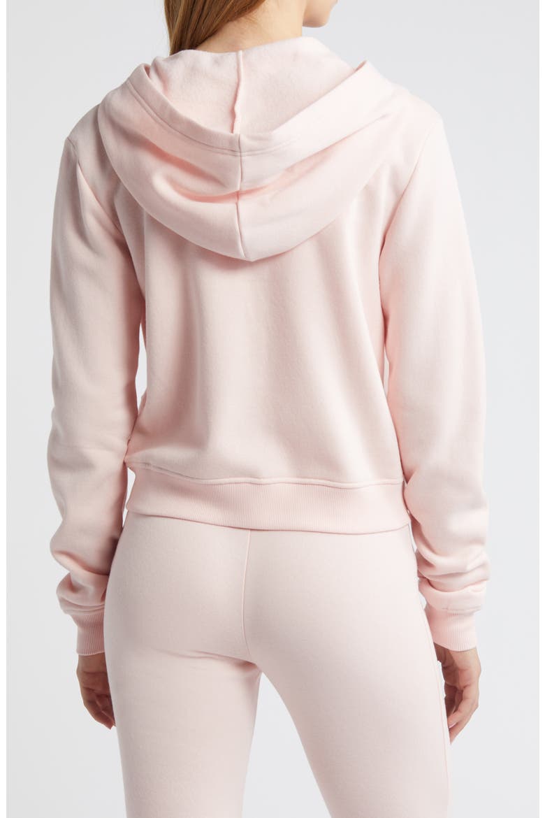 Emblem Zip-Up Hoodie, Alternate, color, PINK