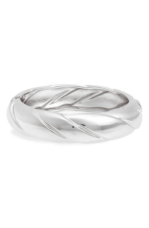 Twisted Hinged Bangle Bracelet