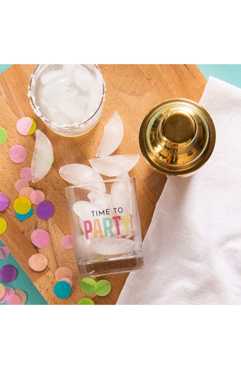 Totalee Gift Time To Party Rock Glass Clear 10 oz, Alternate, color, Clear