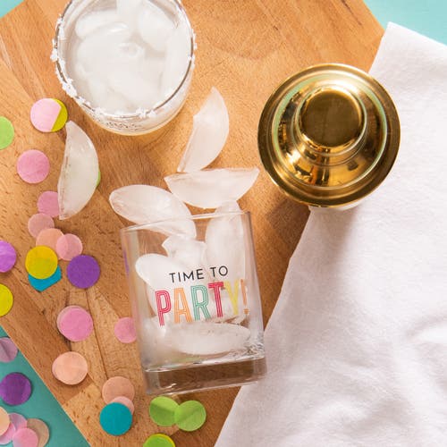 Totalee Gift Time To Party Rock Glass Clear 10 oz In Transparent