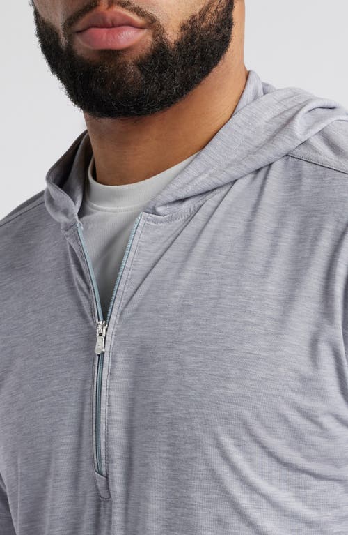 Johnnie-o Welsey Performance Half Zip Hoodie In Seal