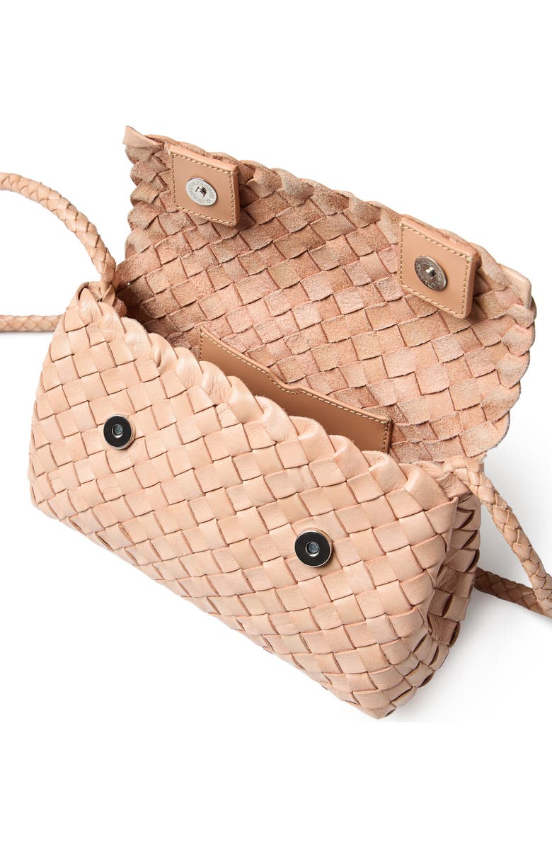 Loeffler Randall Vinnie Woven Leather Crossbody Bag, Alternate, color, Desert Sand