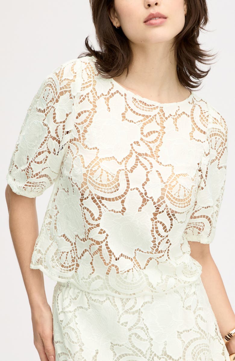 Sam Edelman Lace Top, Main, color, Bright White