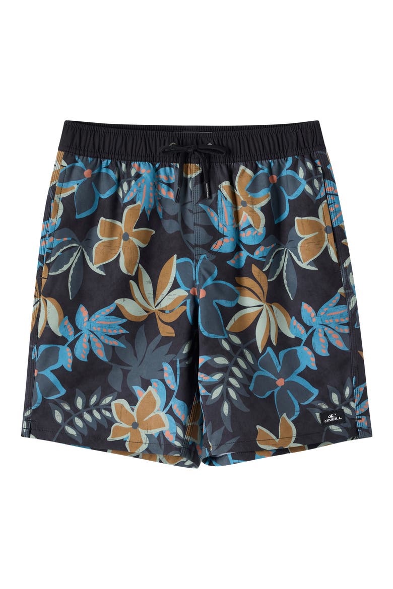 Kids' Hermosa Swim Trunks, Main, color, BLACK 4