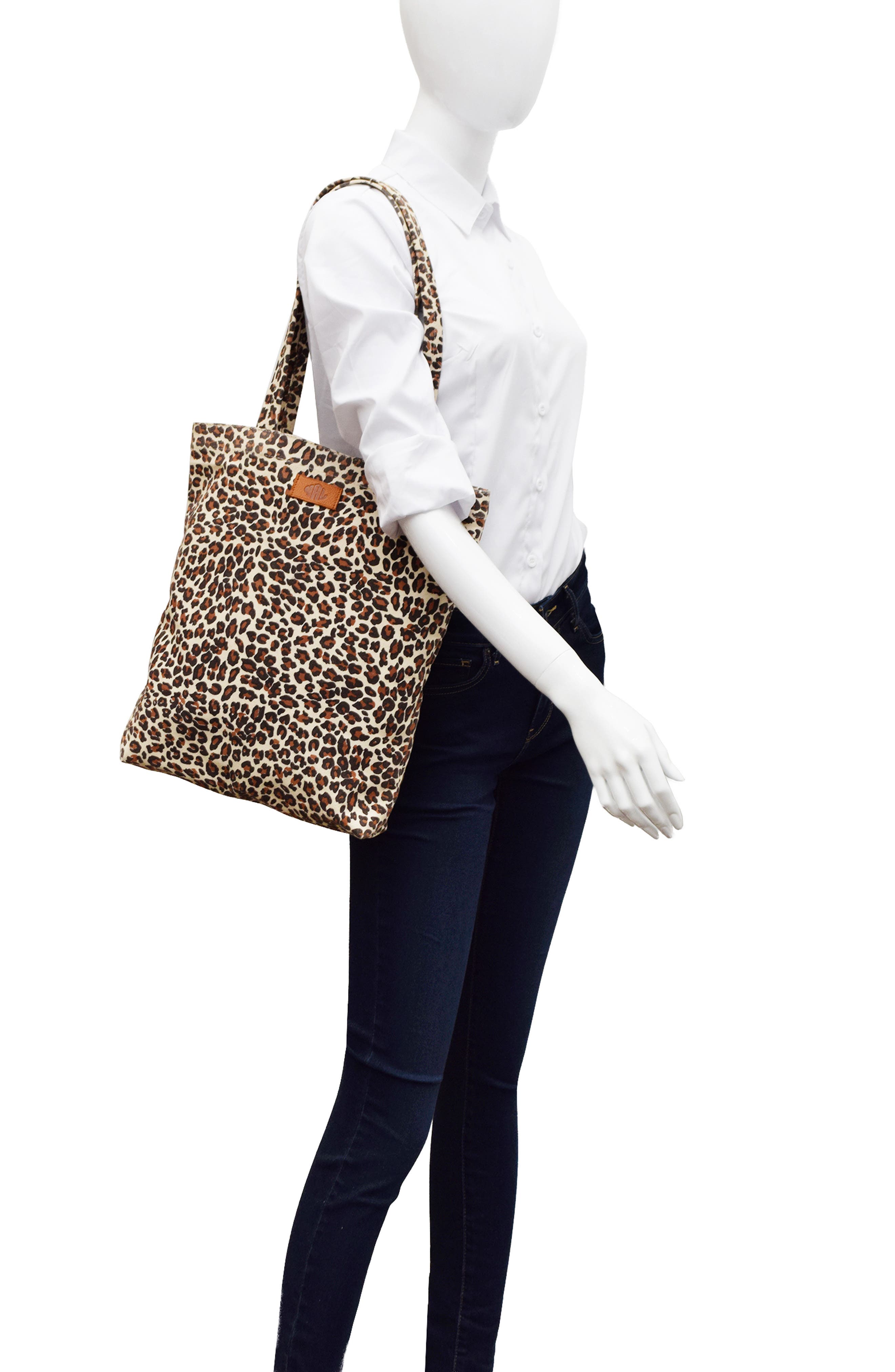 New Amsterdam Leatherworks Eden Canvas Tote, Alternate, color, Leopard