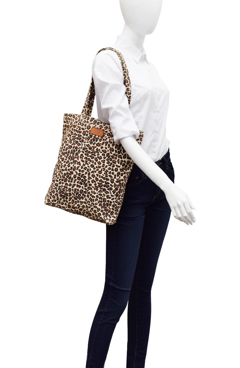 New Amsterdam Leatherworks Eden Canvas Tote, Alternate, color, Leopard