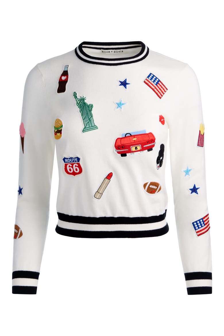 Carolann Americana Sweatshirt, Alternate, color, SFTWHMLTI
