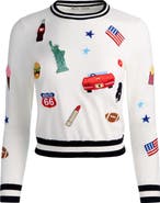 Alice + Olivia Carolann Americana Sweatshirt