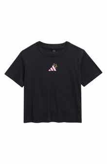 adidas Kids' Floral Logo Graphic T-Shirt