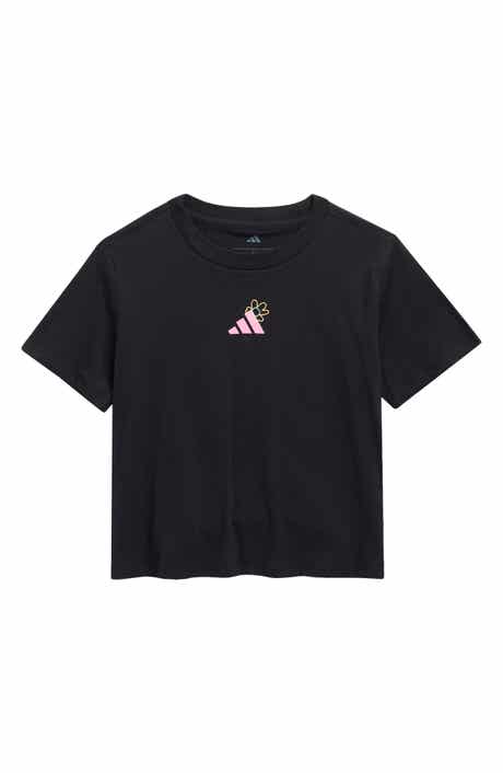 adidas Kids' Floral Logo Graphic T-Shirt