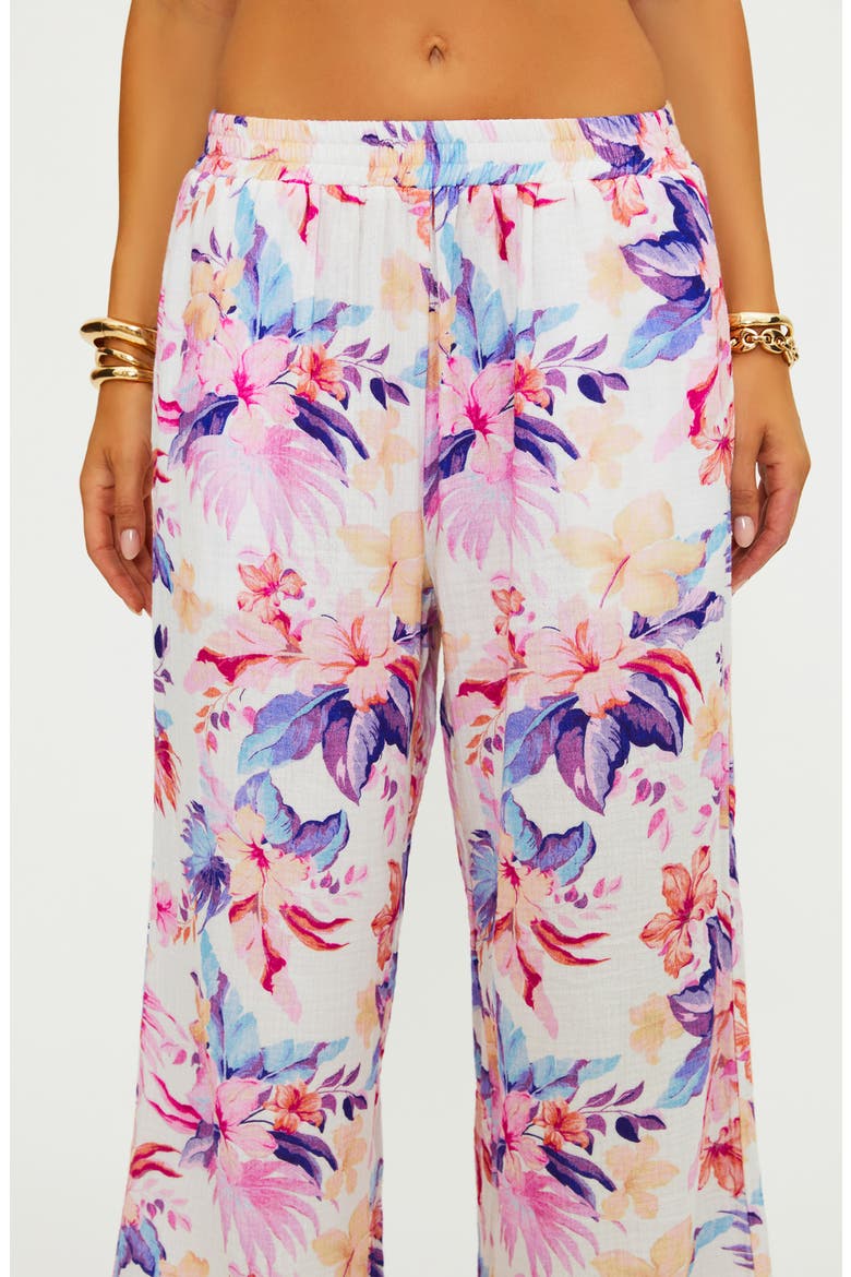 Hampton Wide Leg Cover-Up Pants, Alternate, color, HIBISCUS GARDEN