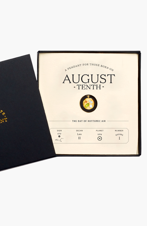Birthdate Co. The August Birthdate Gold Pendant In August 10th - Gold