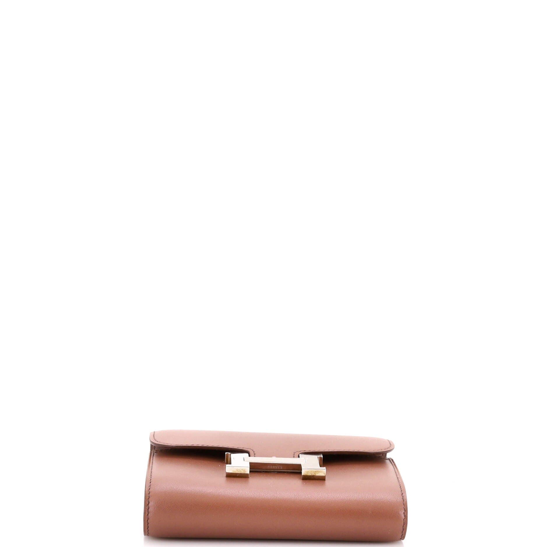 Pre-Owned Hermes Constance Wallet Tadelakt Compact, Alternate, color, Griolet