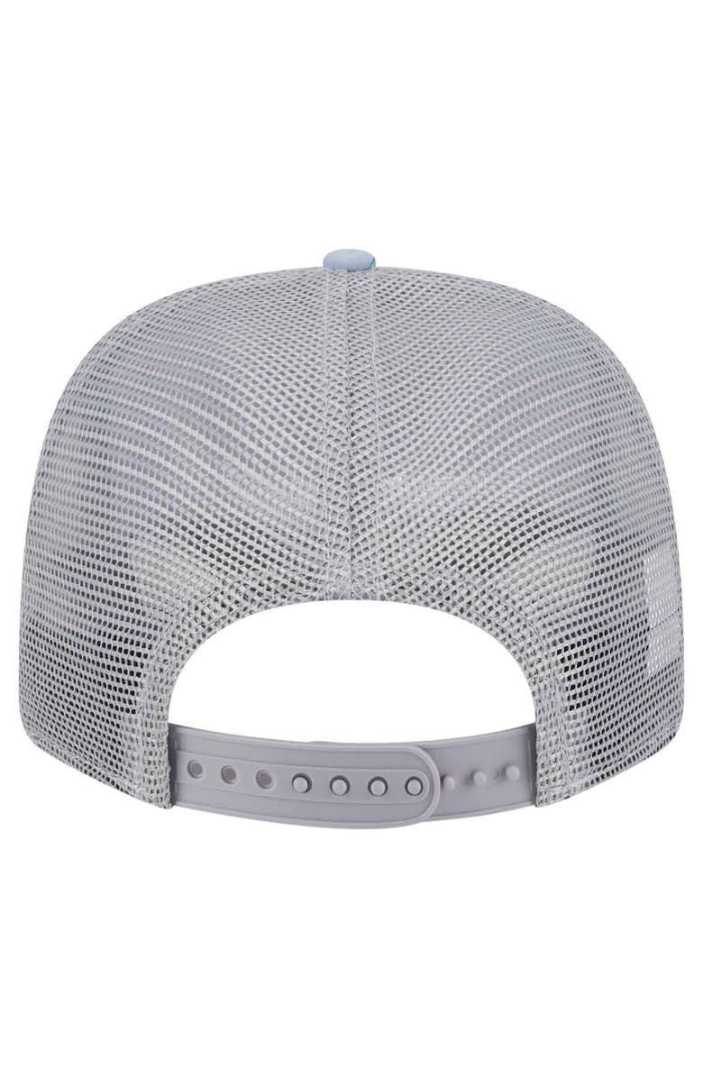 New Era Men's New Era Light Blue/Gray Milwaukee Bucks Adventure Aloha Pattern 9SEVENTY Stretch-Snap Hat, Alternate, color, Light Blue