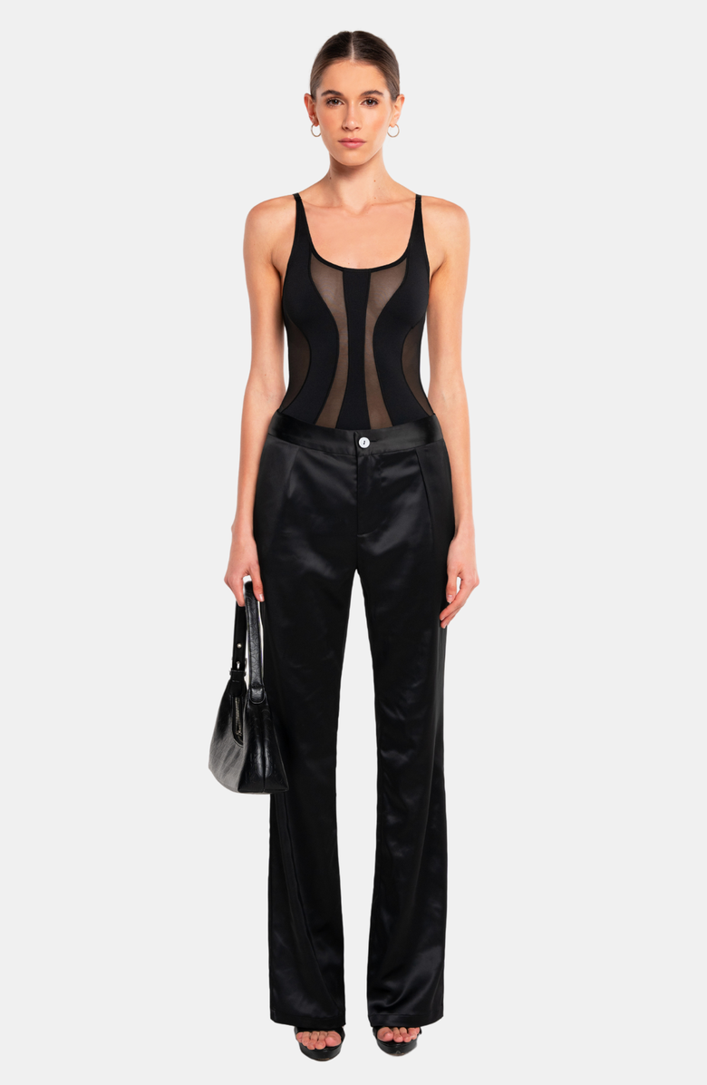 OW Collection TWIST Bodysuit, Alternate, color, Black