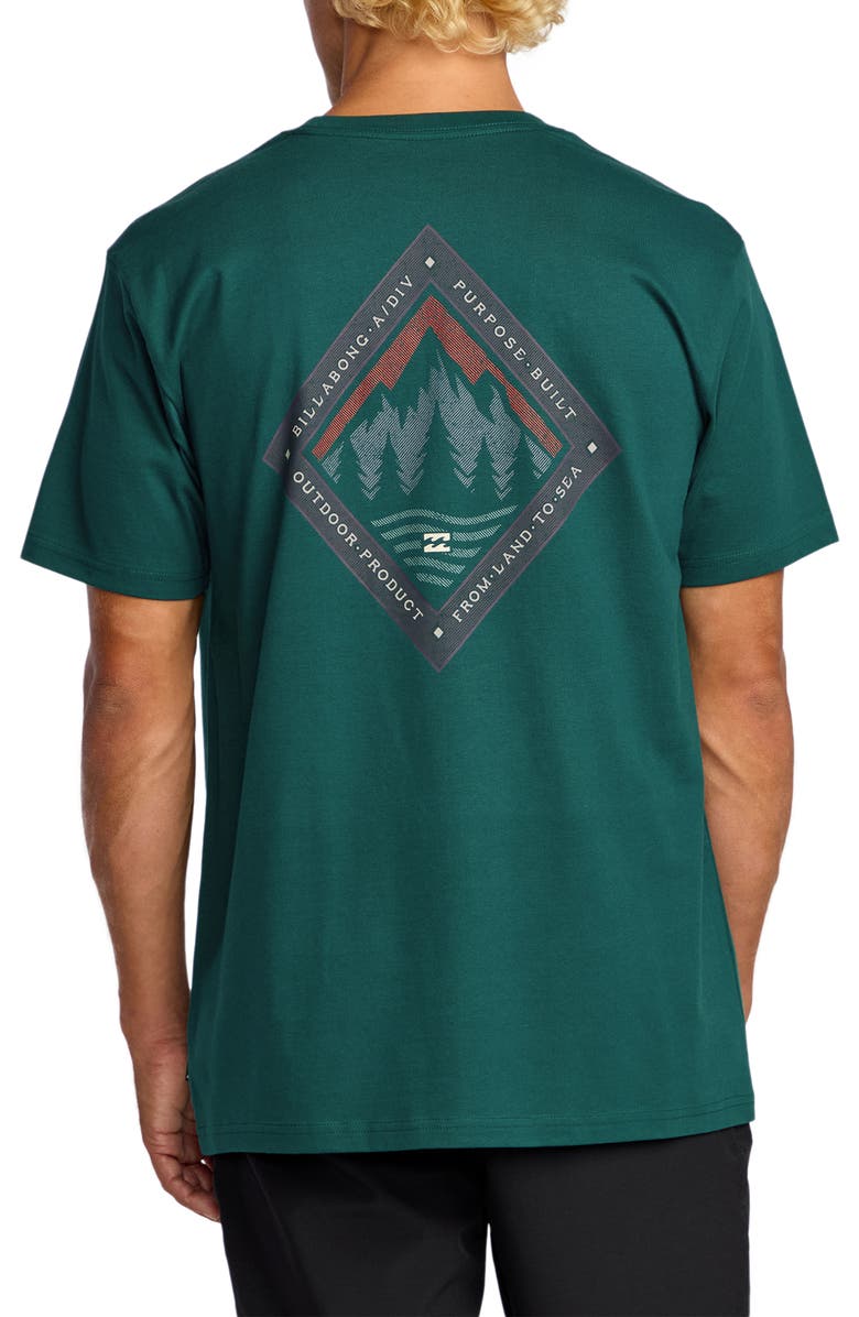 Billabong Rockies A/Div Short Sleeve Graphic T-Shirt, Alternate, color, Spruce Green