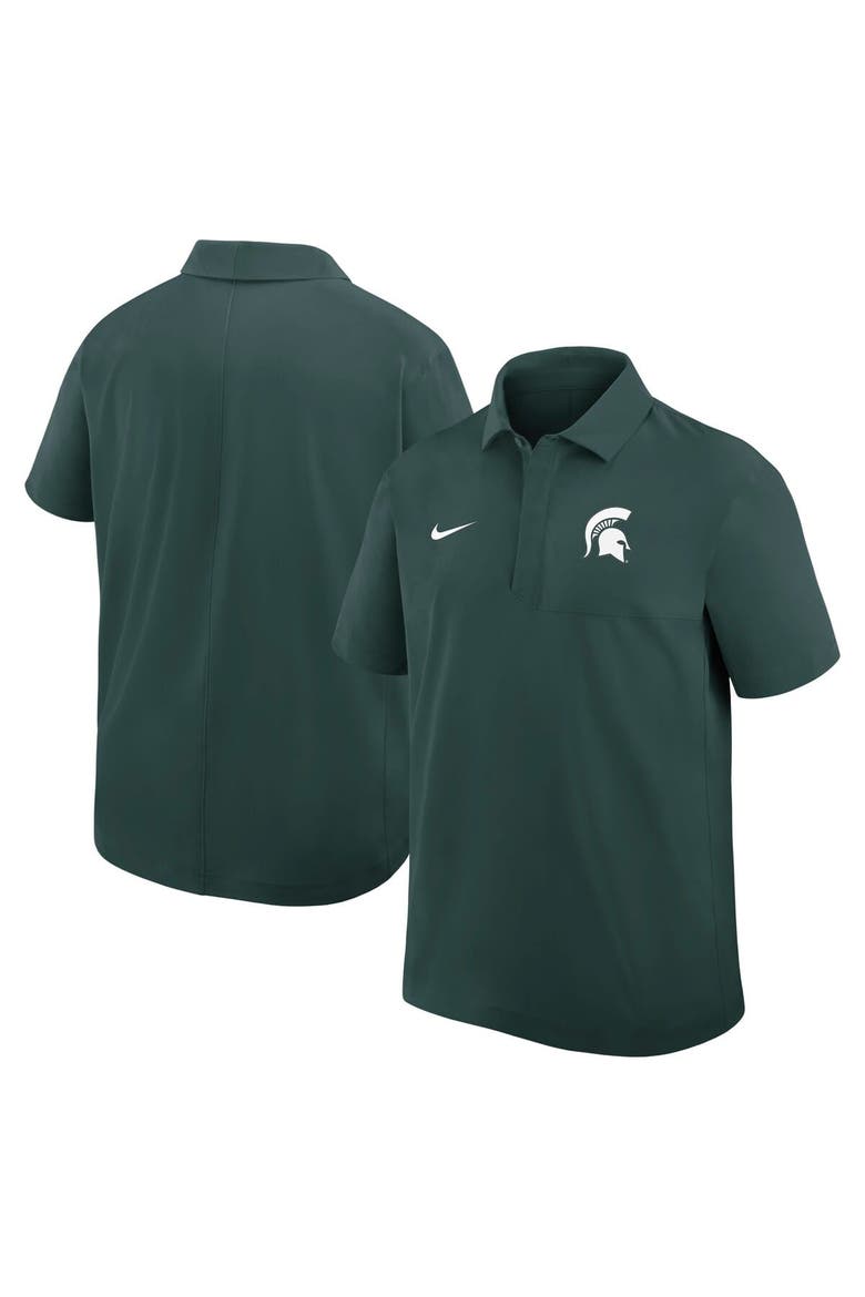 Men's Nike Green Michigan State Spartans 2025 Coaches Sideline Polo, Alternate, color, Green