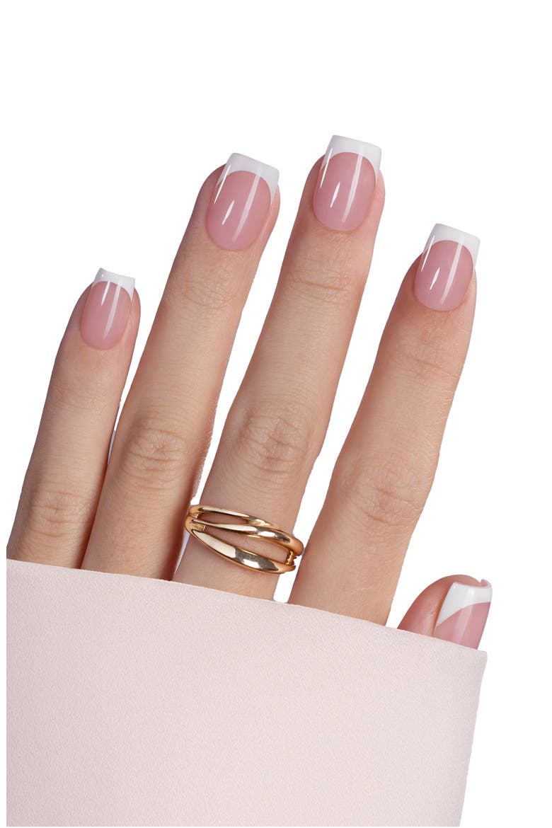 French Tip Press On Nail Studio Kit Short Square, Alternate, color, None