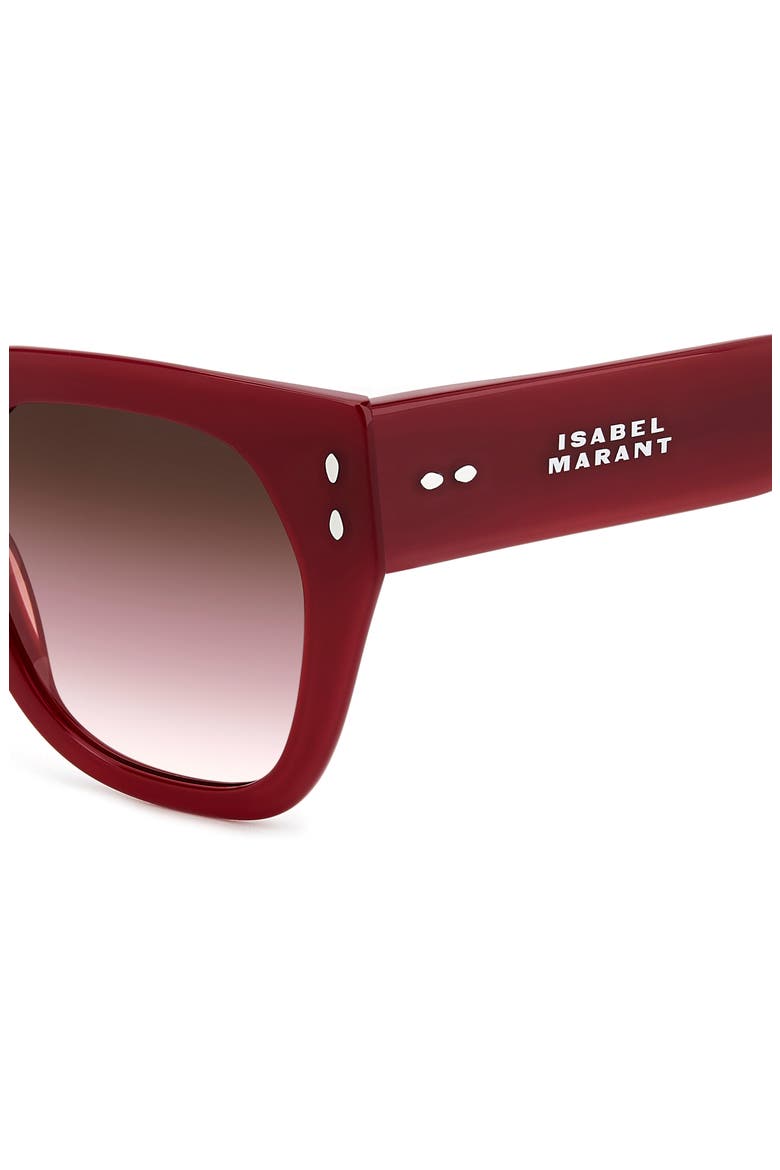 53mm Gradient Square Sunglasses, Alternate, color, BURGUNDY/ SF PINK